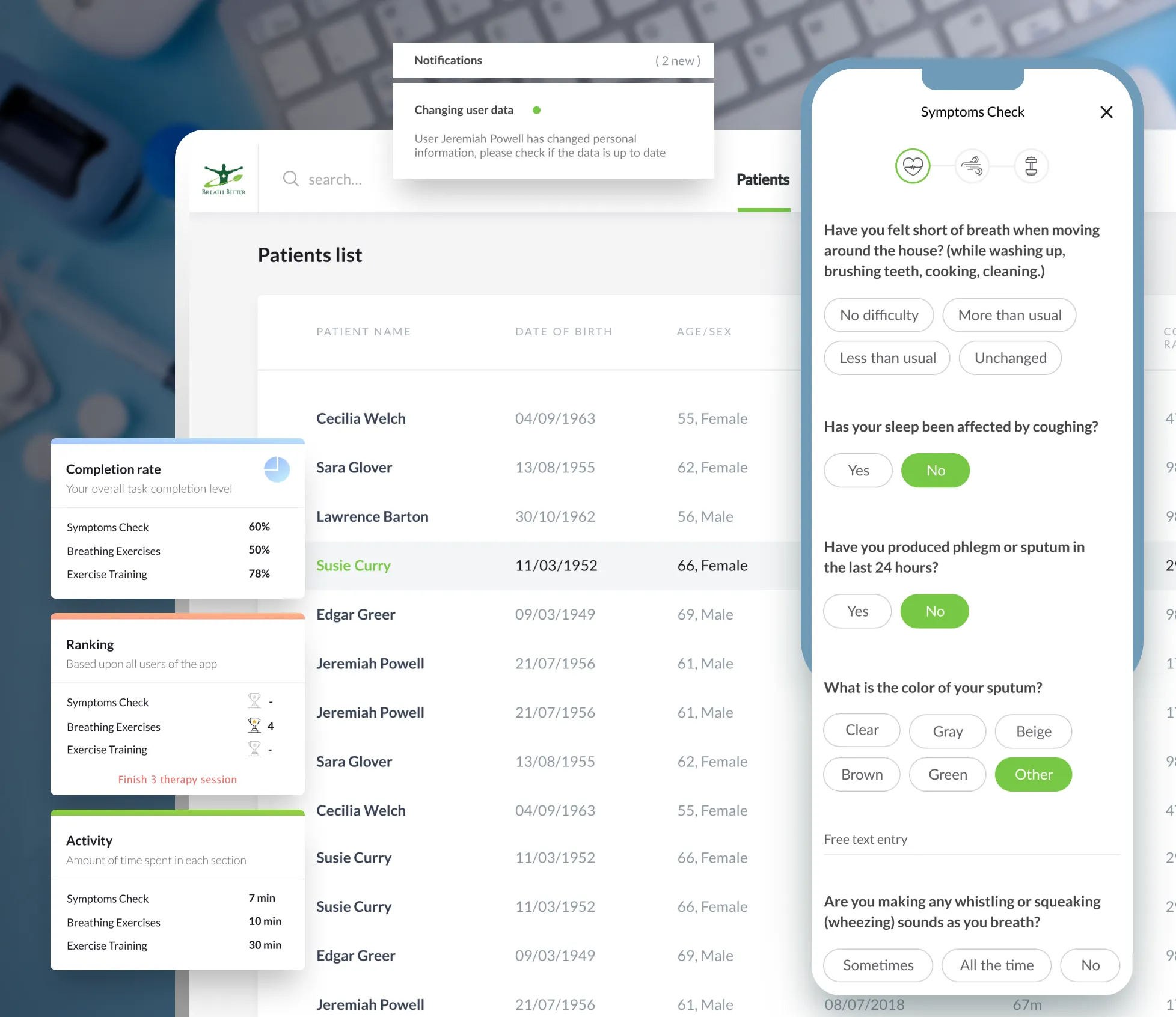 Health Control Mobile App for Seniors