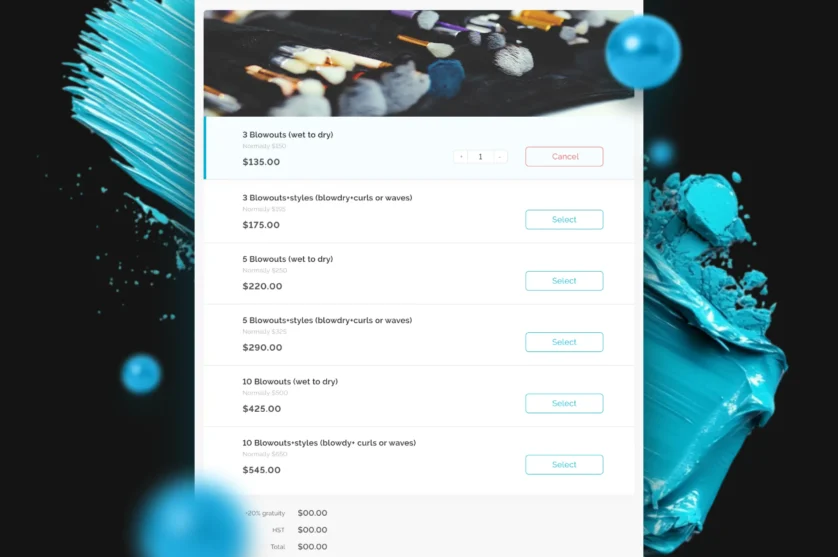 Booking Platform for Beauty Brand